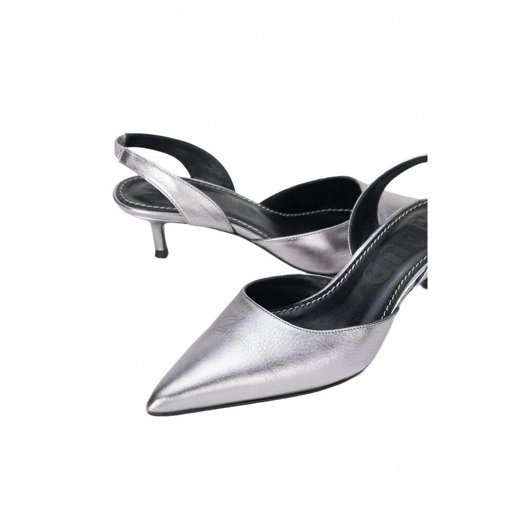 NEW STAUD women's sebastian slingback pumps in pewter - Picture 5 of 5